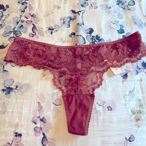 Victoria’s Secret lace thong. Copper color size medium.  NWT